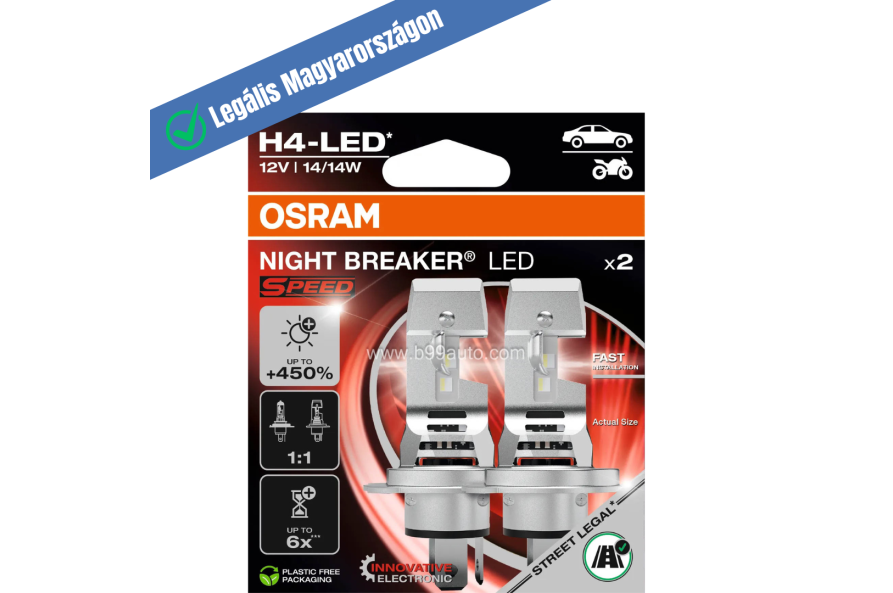 Osram Night Breaker H4 LED SPEED +450% Osram Night Breaker H4 LED SPEED +450%
